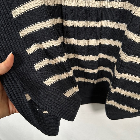 Croft & Barrow cozy striped funnel neck pullover cable knit sweater XXL - Picture 7 of 13